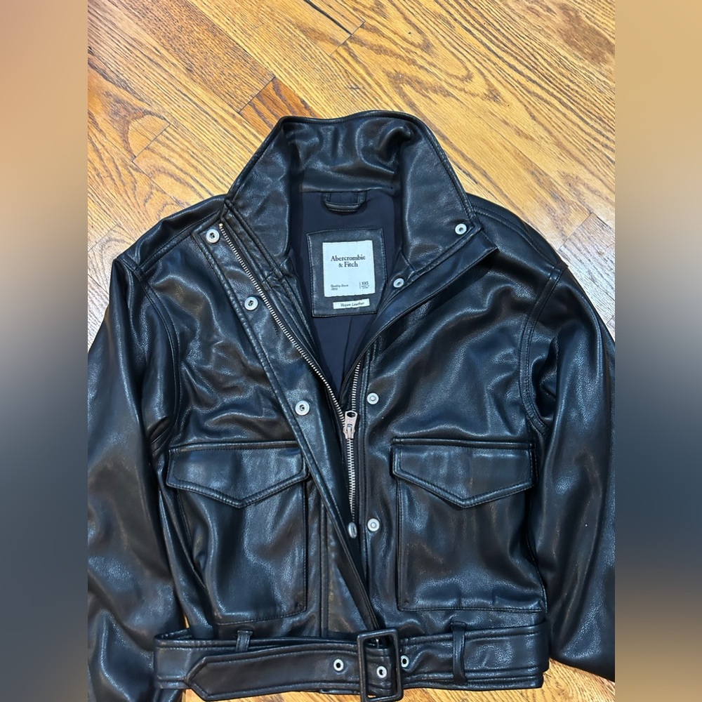 Abercrombie & Fitch Vegan Leather Jacket Girls Size